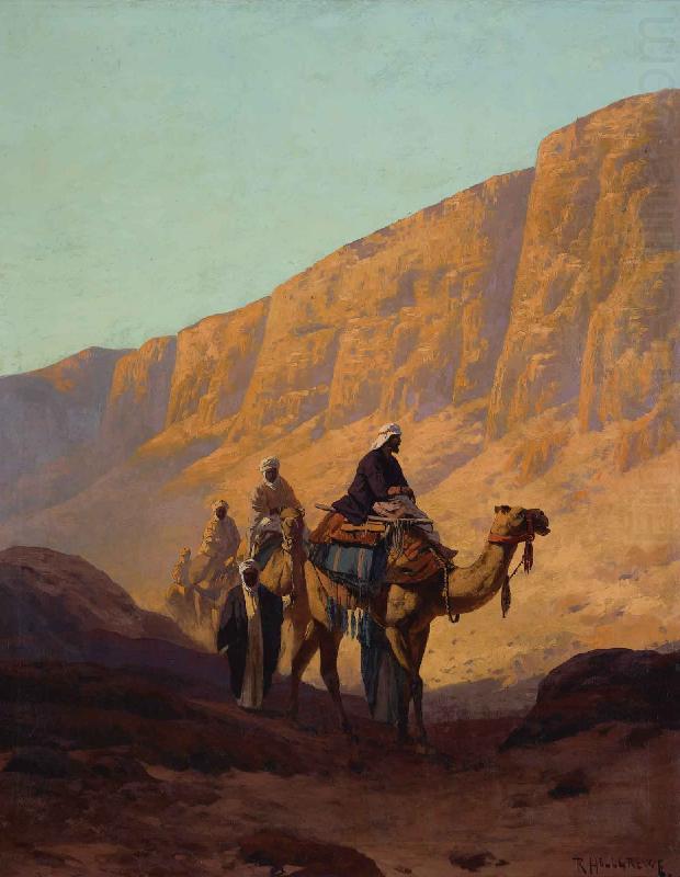 Rudolf Wiegmann Caravan passing through a wadi china oil painting image